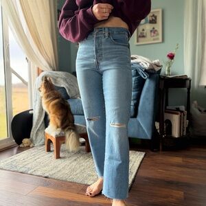 Levis ribcage straight ankle